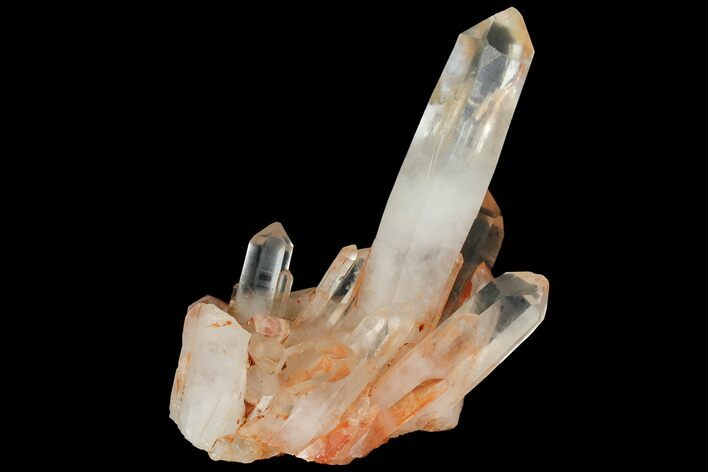 Tangerine Quartz Crystal Cluster - Madagascar #112776